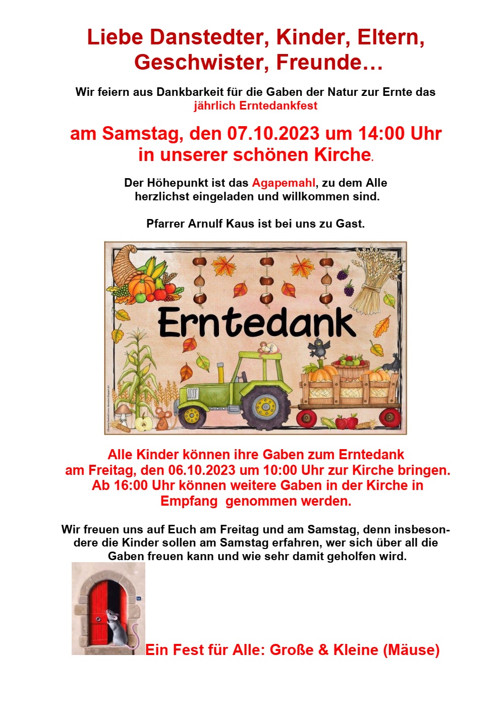 Erntedankfest 2023 Danstedt